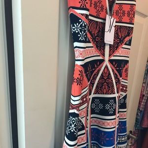 DVF Diane Von Furstenberg Ilsa Desert Bands Dress